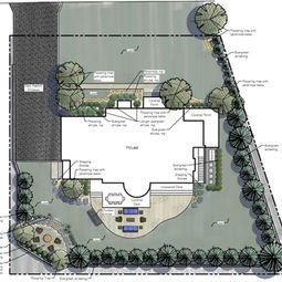 Aerial Landscape Design & Build plan: HOUSE, Pool, Fire pit area. | Down To Earth Landscaping | Jackson New Jersey, USA (732) 833-7702