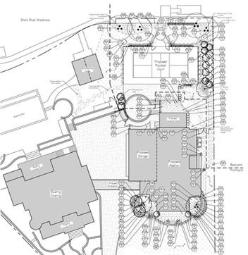 Residential landscape plan, featuring tennis court, pool, spa, garage. Residential landscaping near me| Down To Earth Landscaping | Jackson New Jersey, USA (732) 833-7702